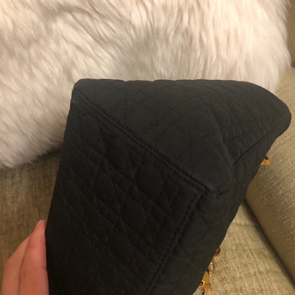 SOLD-Authentic Lady Dior Nylon Cannage bag - Picture 11 of 12